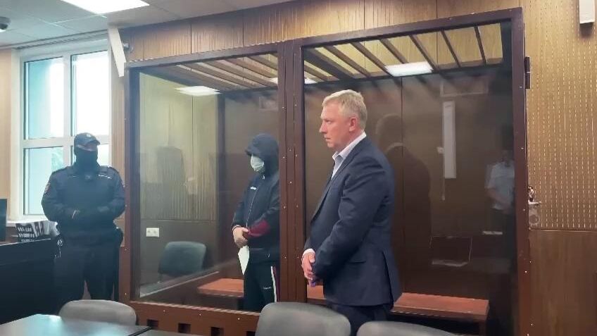 Экс-полковник ФСБ Михаил Поляков на заседании Тверского суда Москвы. Стоп-кадр видео - РИА Новости, 1920, 15.07.2023
