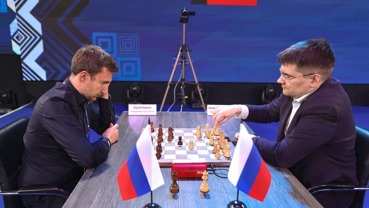 Российские гроссмейстеры Сергей Карякин и Евгений Томашевский Российские гроссмейстеры Сергей Карякин и Евгений Томашевский - РИА Новости, 1920, 21.07.2023