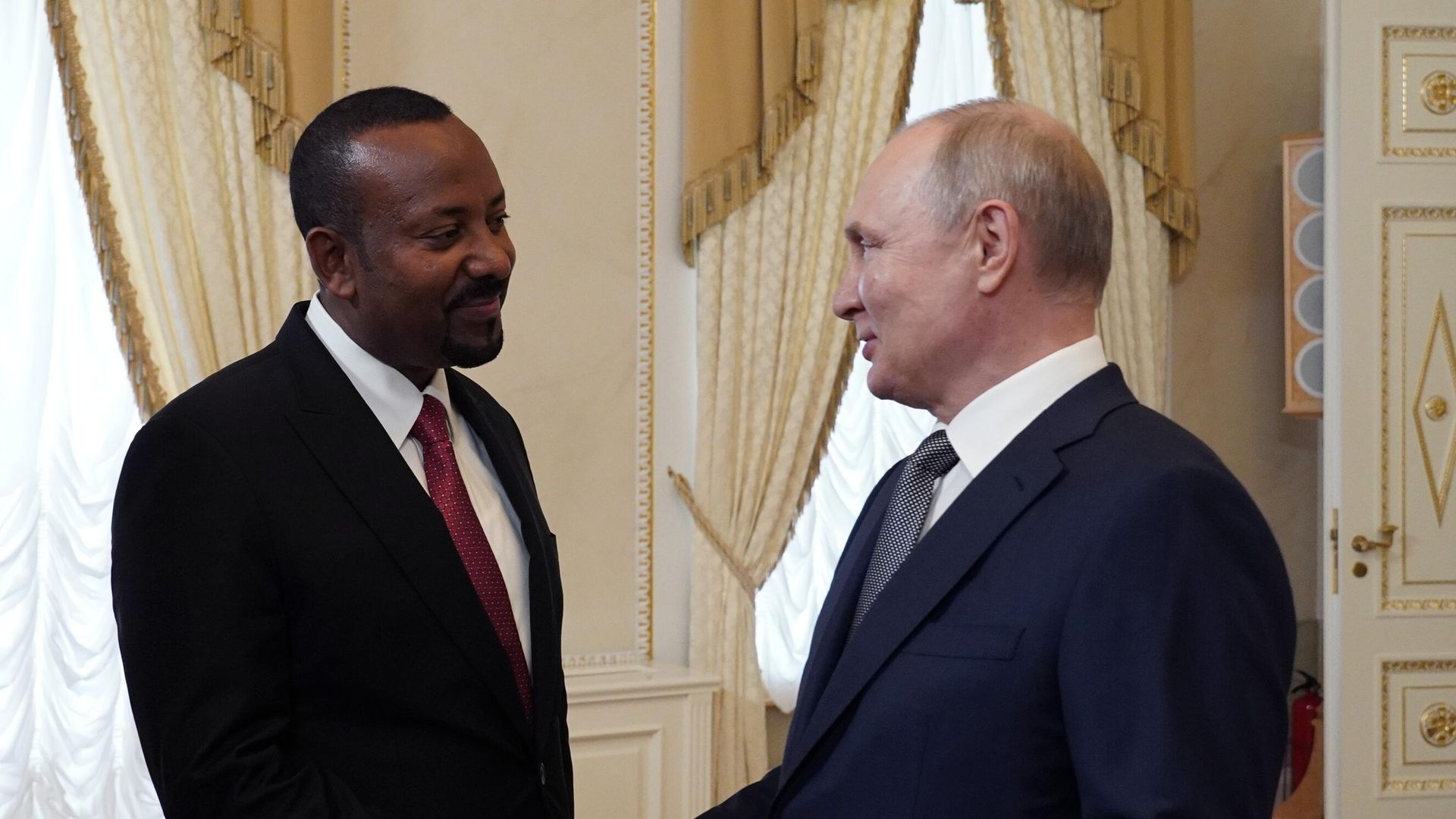 Президент Владимир Путин и премьер-министр Эфиопии Абий Ахмед Али - РИА Новости, 1920, 26.07.2023
