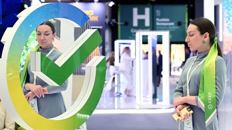 Участница форума в конгрессно-выставочном центре Экспофорум Участница форума в конгрессно-выставочном центре Экспофорум