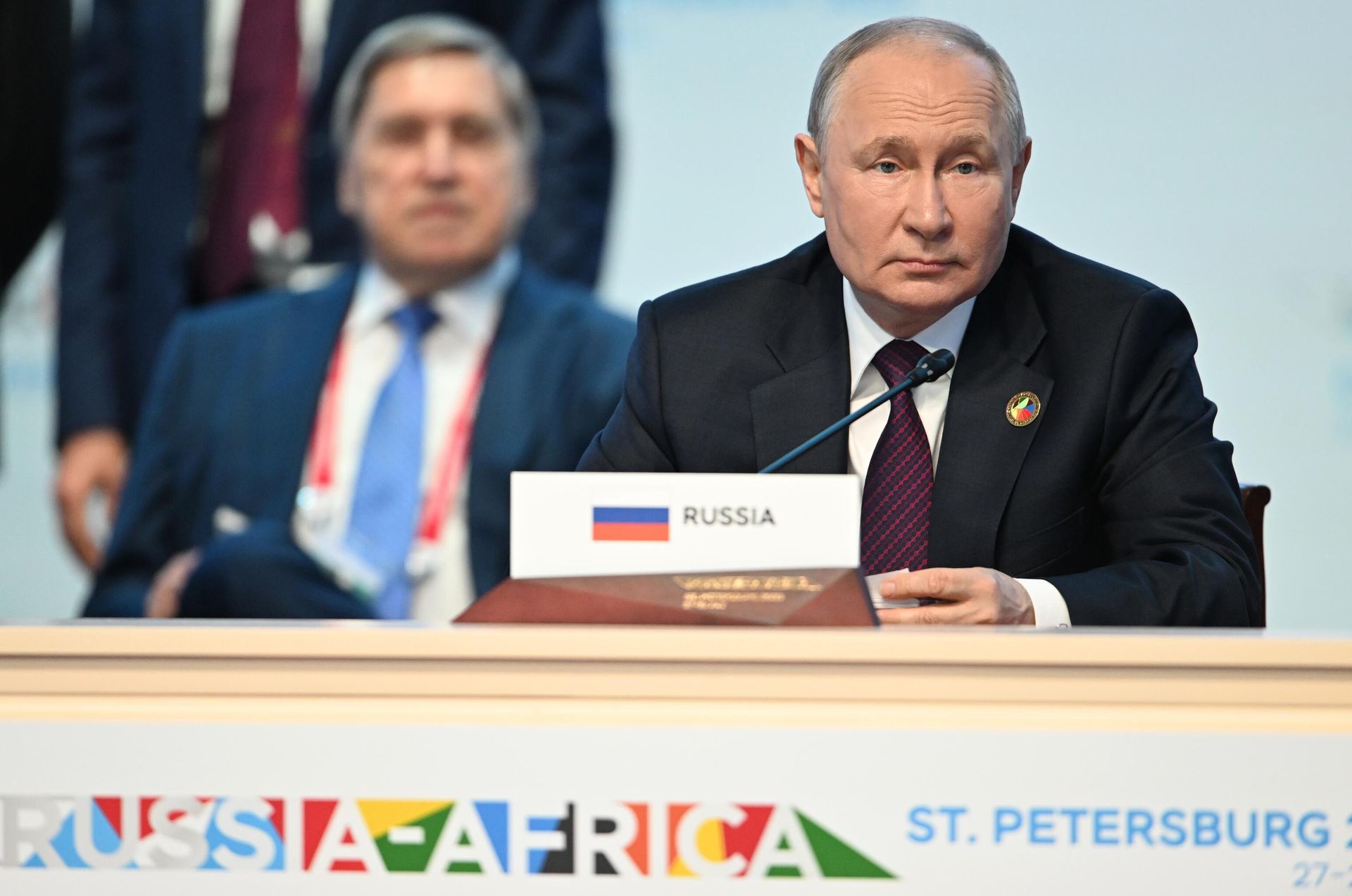 Президент РФ Владимир Путин на пленарном заседании II Саммита Россия - Африка в Санкт-Петербурге Президент РФ Владимир Путин на пленарном заседании II Саммита Россия - Африка в Санкт-Петербурге - РИА Новости, 1920, 28.07.2023