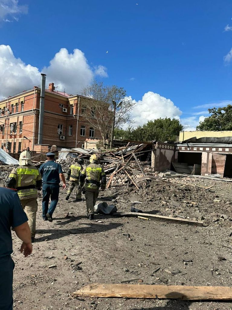 На месте взрыва в Таганроге На месте взрыва в Таганроге