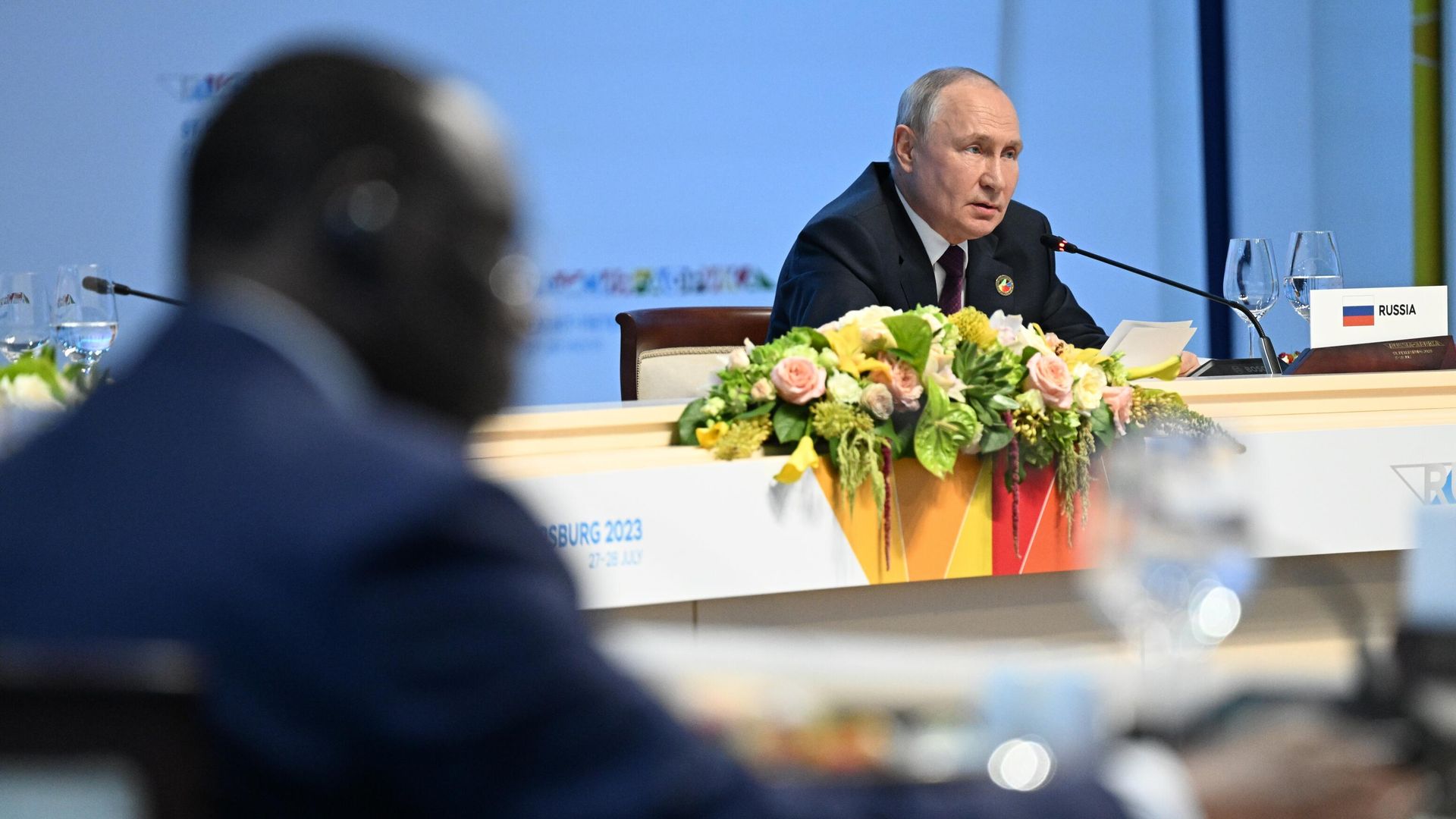 Рабочий обед Путина с группой лидеров африканских государств по украинской проблематике Рабочий обед Путина с группой лидеров африканских государств по украинской проблематике - РИА Новости, 1920, 28.07.2023