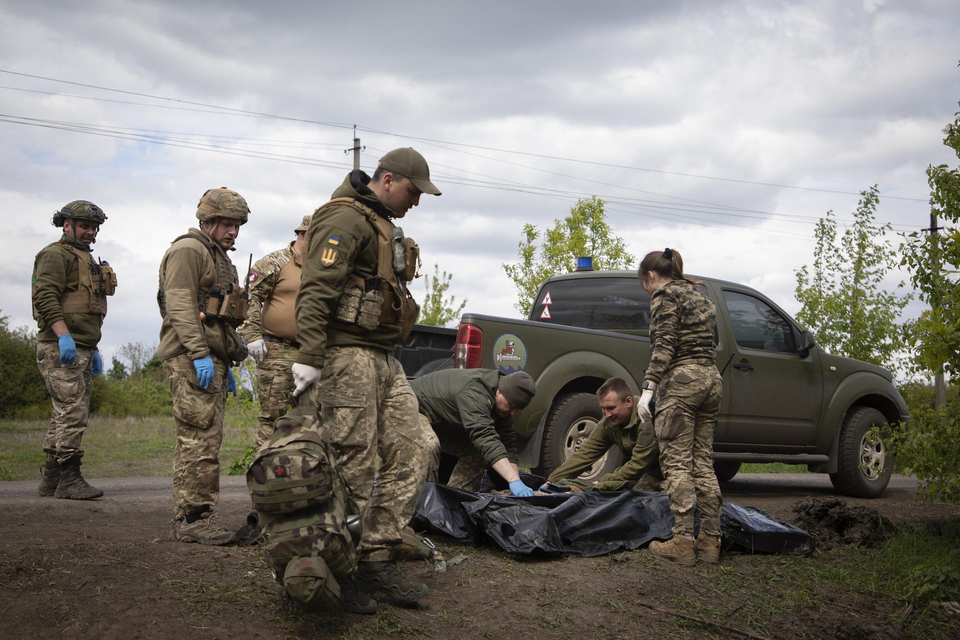 Погибший украинский военнослужащий Погибший украинский военнослужащий - РИА Новости, 1920, 19.09.2024