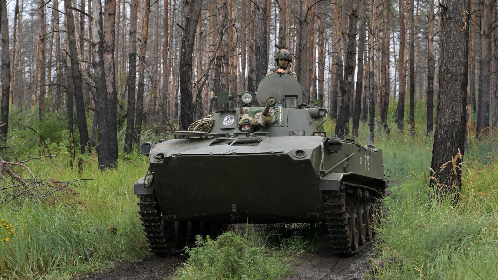 Военнослужащие Вооруженных сил РФ на БМД-2 - РИА Новости, 1920, 29.05.2026