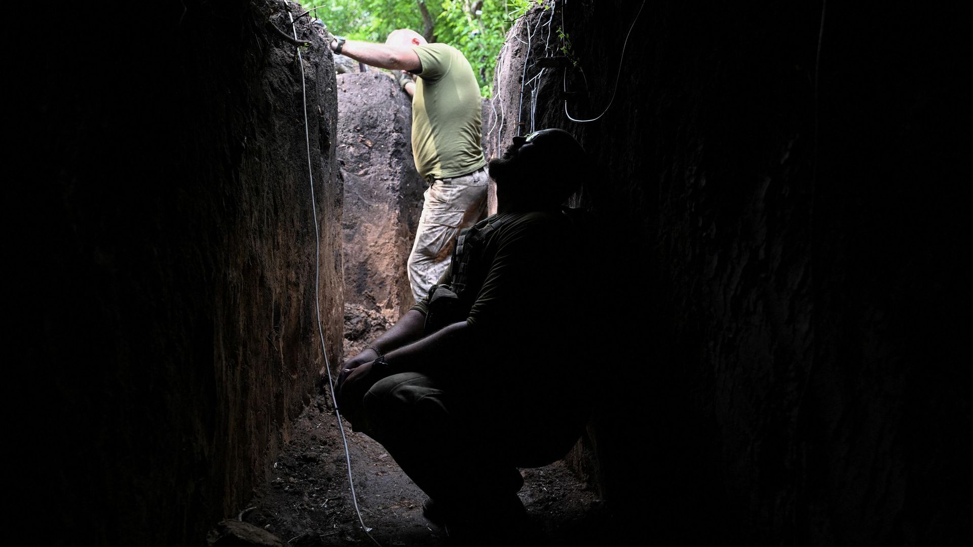 Украинские военные в окопе Украинские военные в окопе - РИА Новости, 1920, 02.08.2023