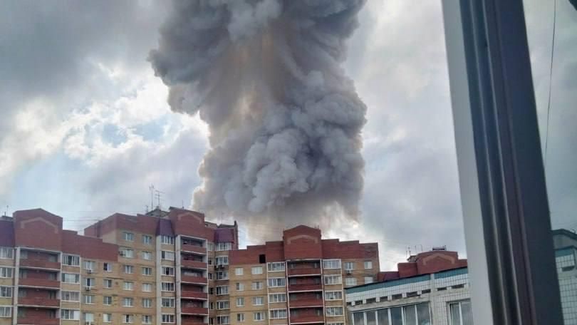 Дым на месте взрыва в Сергиевом Посаде Дым на месте взрыва в Сергиевом Посаде - РИА Новости, 1920, 09.08.2023