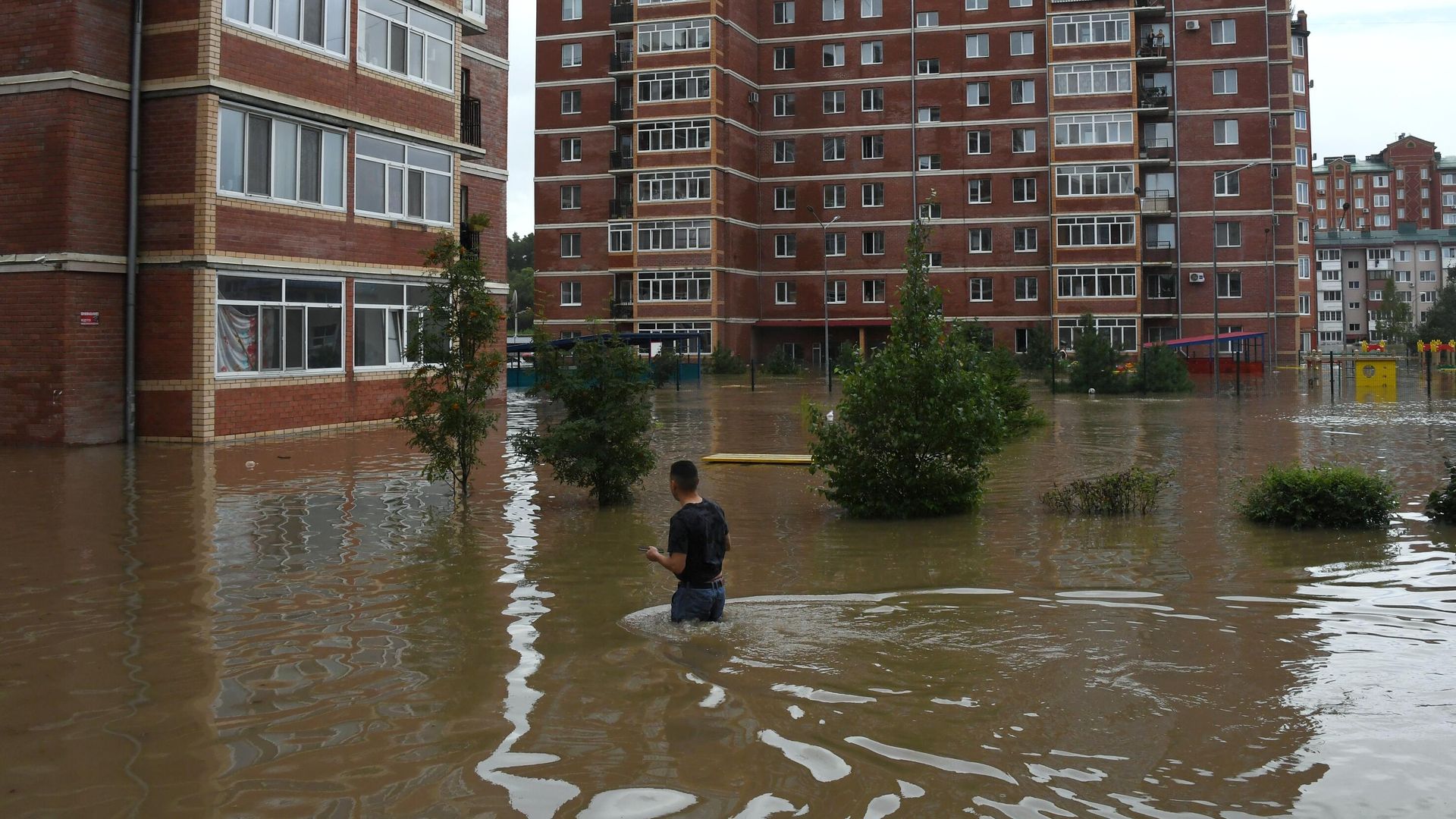 Наводнение в Уссурийске из-за подъема уровня воды после прорыва дамбы Наводнение в Уссурийске из-за подъема уровня воды после прорыва дамбы - РИА Новости, 1920, 11.09.2023