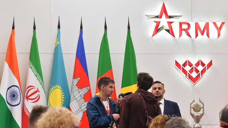 В пресс-центре на Международном военно-техническом форуме АРМИЯ-2023 в Конгрессно-выставочном центре Патриот В пресс-центре на Международном военно-техническом форуме АРМИЯ-2023 в Конгрессно-выставочном центре Патриот