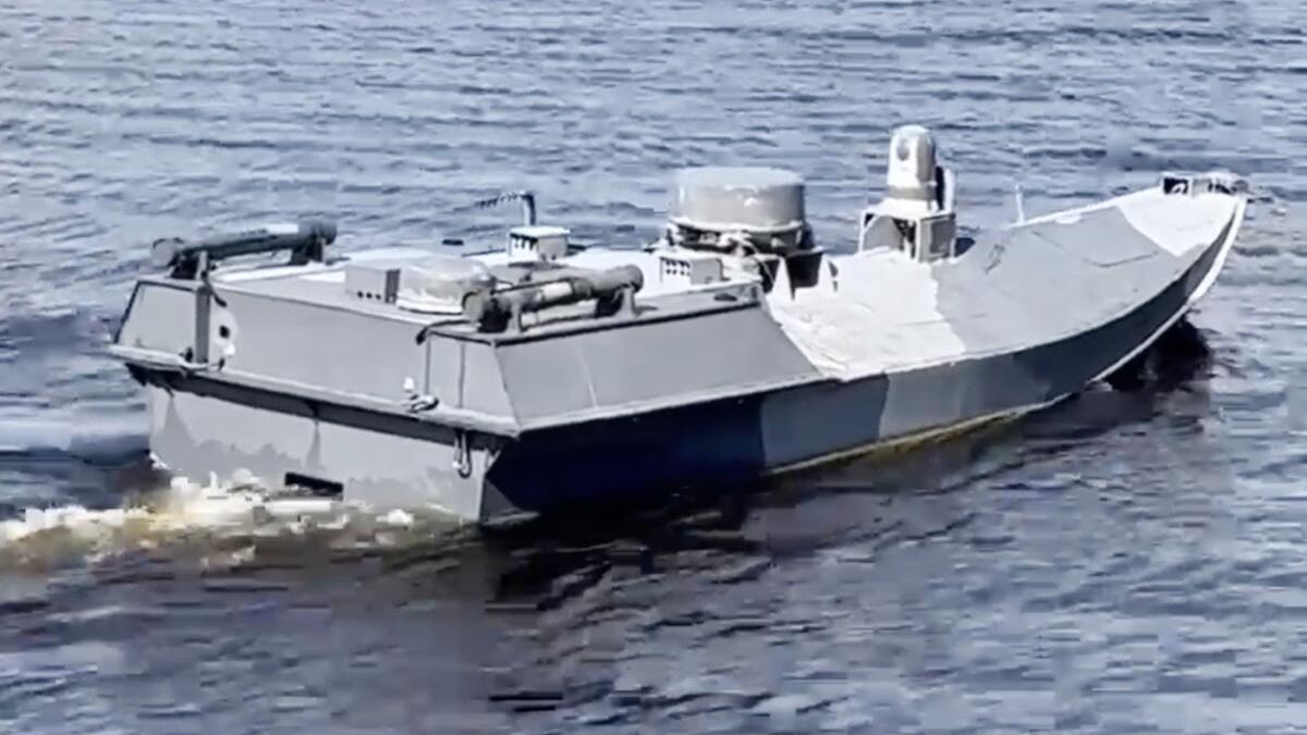 Изображение морского дрона, опубликованное украинскими источниками Изображение морского дрона, опубликованное украинскими источниками - РИА Новости, 1920, 27.06.2024