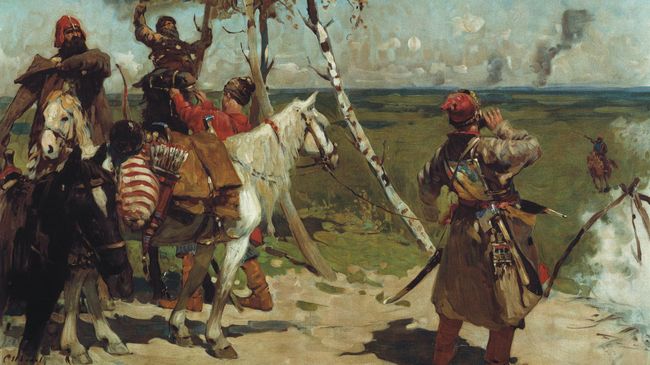 С. Иванов. На сторожевой границе Московского государства, XVI век, 1907 год С. Иванов. На сторожевой границе Московского государства, XVI век, 1907 год