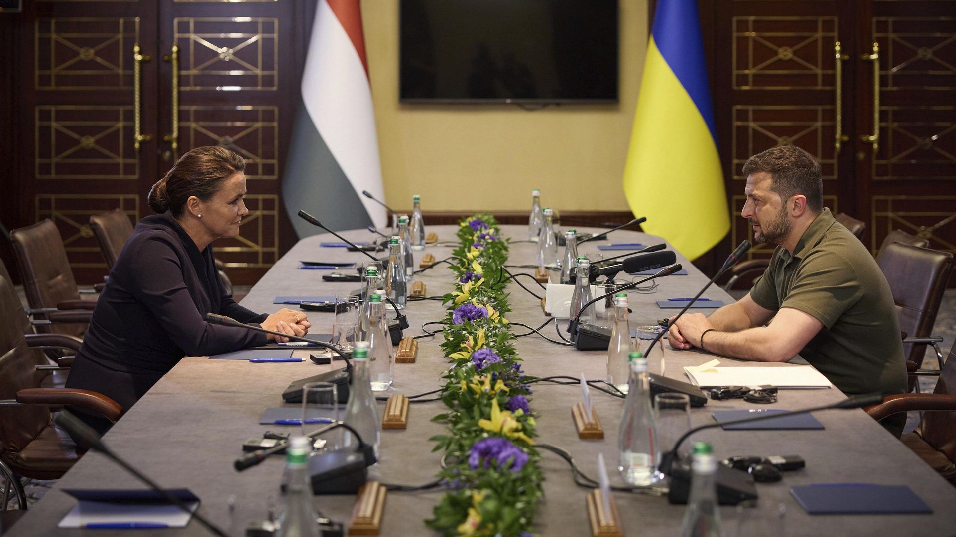 Президент Венгрии Каталин Новак на встрече с президентом Украины Владимиром Зеленским Президент Венгрии Каталин Новак на встрече с президентом Украины Владимиром Зеленским - РИА Новости, 1920, 28.08.2023