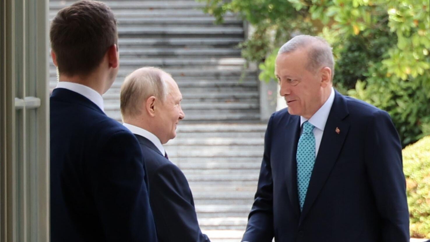 Президент России Владимир Путин и президент Турецкой Республики Реджеп Тайип Эрдоган во время встречи в Сочи - РИА Новости, 1920, 05.09.2023