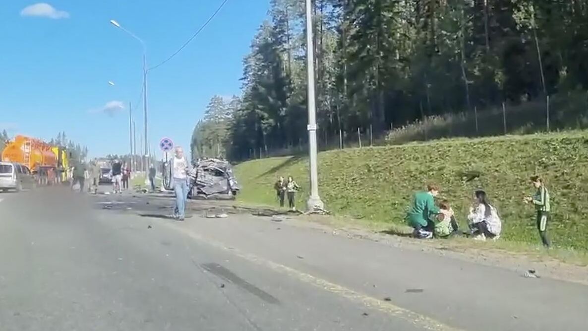 Место ДТП на трассе Скандинавия в Ленинградской области Место ДТП на трассе Скандинавия в Ленинградской области - РИА Новости, 1920, 08.09.2023