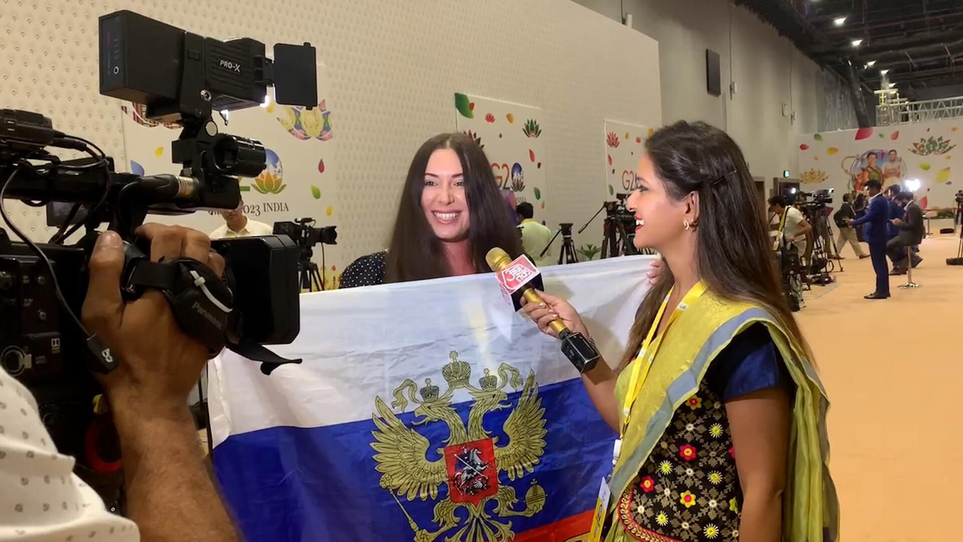 Надольская о популярности российского флага на G20 Надольская о популярности российского флага на G20 - РИА Новости, 1920, 09.09.2023