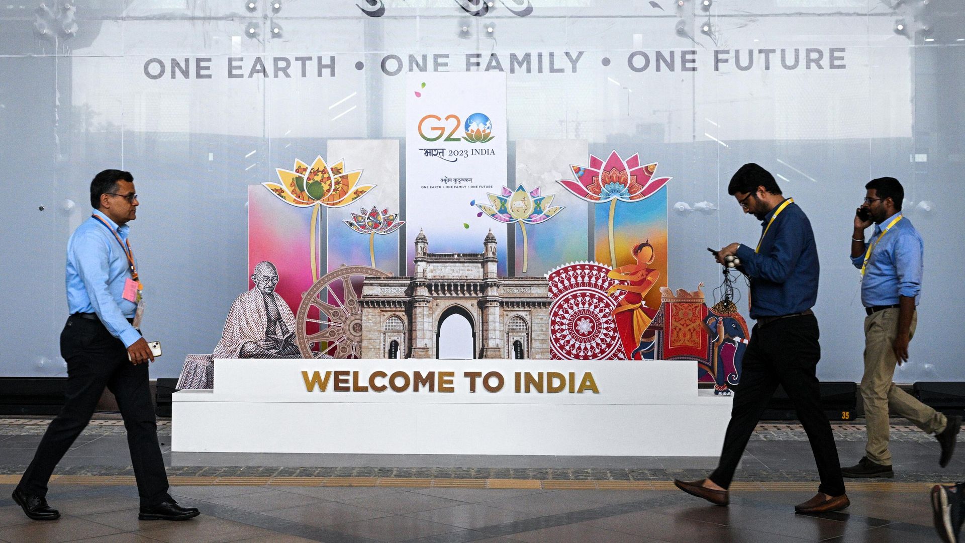 Участники в международном медиацентре G20 в Нью-Дели Участники в международном медиацентре G20 в Нью-Дели - РИА Новости, 1920, 09.09.2023
