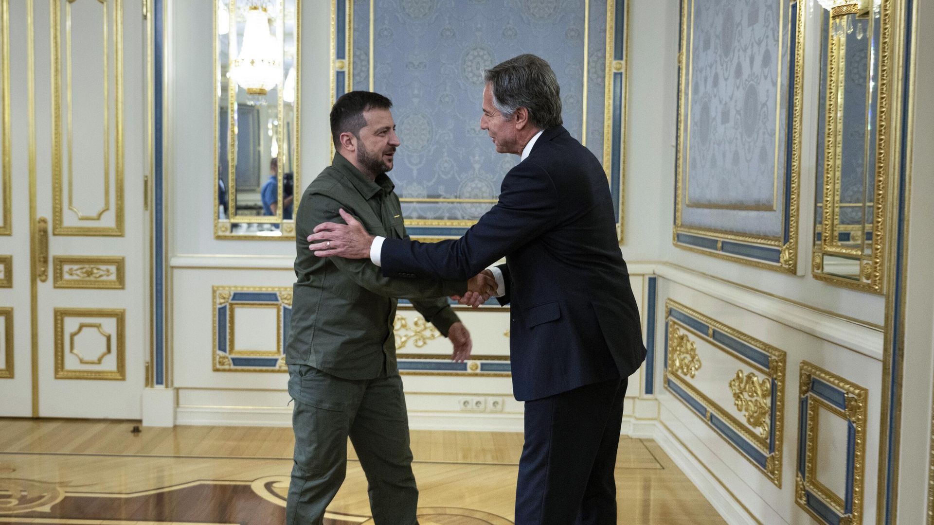 Президент Украины Владимир Зеленский и госсекретарь США Энтони Блинкен - РИА Новости, 1920, 19.09.2023