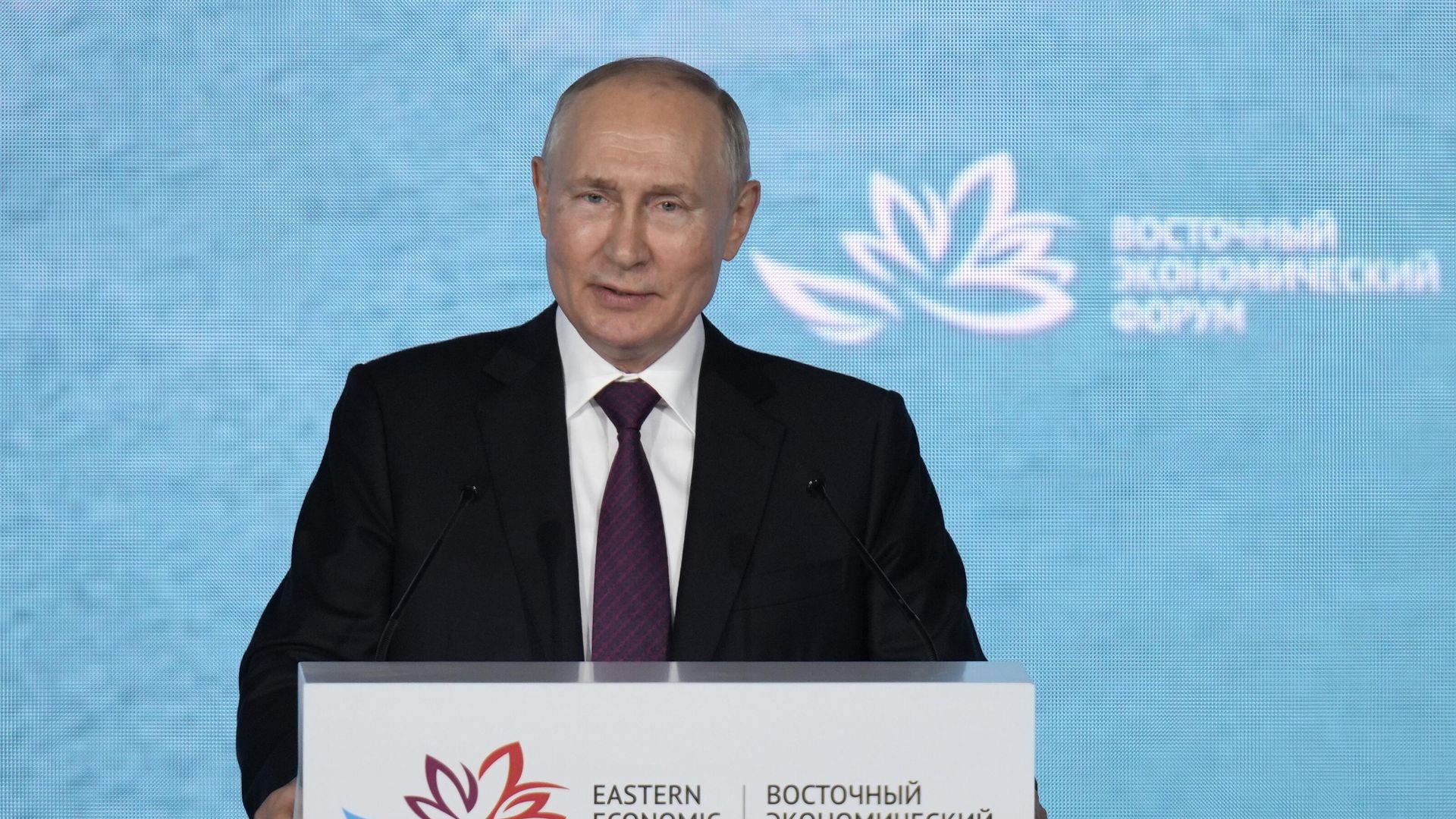 Президент РФ Владимир Путин выступает на пленарной сессии VIII Восточного экономического форума Президент РФ Владимир Путин выступает на пленарной сессии VIII Восточного экономического форума - РИА Новости, 1920, 12.09.2023