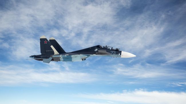 Многоцелевой истребитель Су-30СМ авиации Черноморского флота