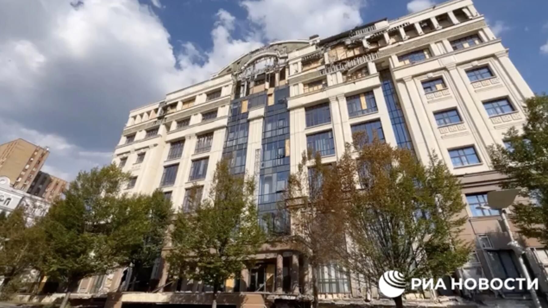 Здание администрации главы ДНР в Донецке после обстрела Здание администрации главы ДНР в Донецке после обстрела - РИА Новости, 1920, 02.11.2023