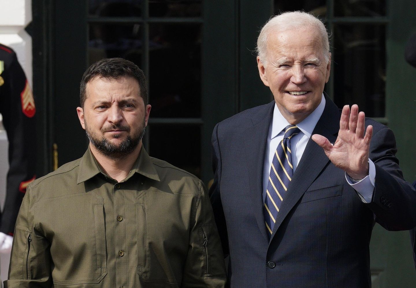 Президент Украины Владимир Зеленский и президент США Джо Байден во время встречи в Белом доме Президент Украины Владимир Зеленский и президент США Джо Байден во время встречи в Белом доме