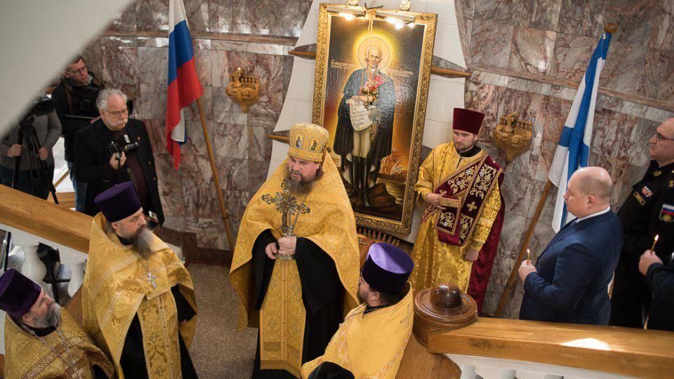 Икона Федора Ушакова из штаба Черноморского флота в Севастополе Икона Федора Ушакова из штаба Черноморского флота в Севастополе - РИА Новости, 1920, 24.09.2023
