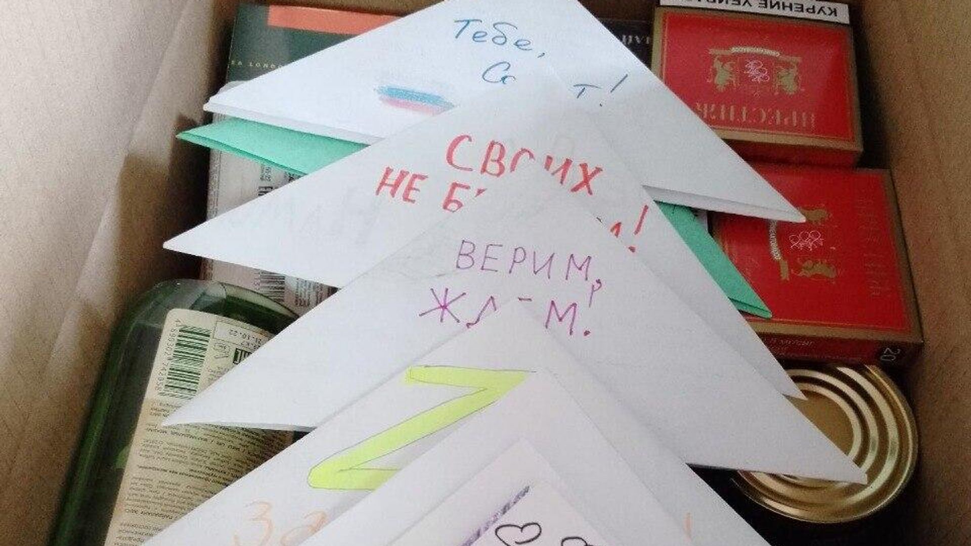 Письма школьников бойцам в зоне СВО Письма школьников бойцам в зоне СВО - РИА Новости, 1920, 30.04.2025