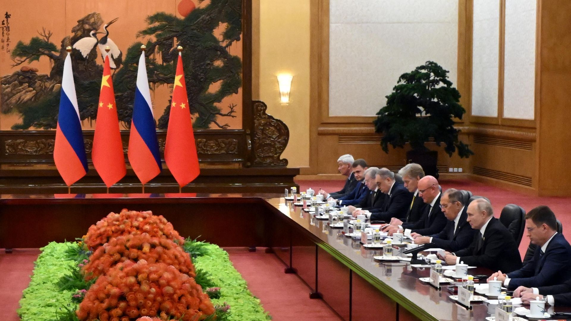 Президент РФ Владимир Путин во время российско-китайских переговоров в Пекине Президент РФ Владимир Путин во время российско-китайских переговоров в Пекине - РИА Новости, 1920, 18.10.2023