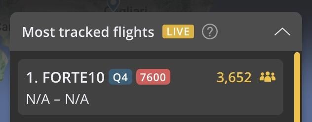 Скриншот страницы сайта flightradar24. 19 октября 2023 - РИА Новости, 1920, 19.10.2023