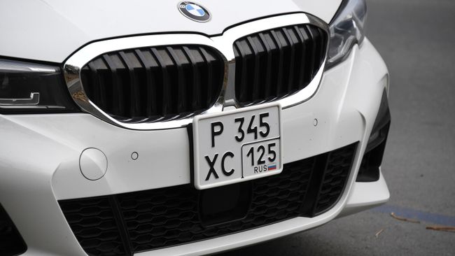 Номер на автомобиле BMW