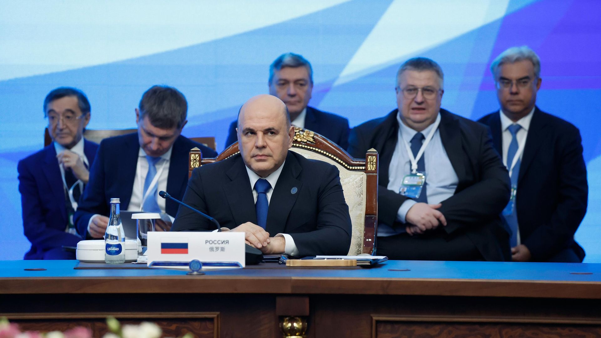 Председатель правительства РФ Михаил Мишустин на заседании Совета глав правительств государств - членов Шанхайской организации сотрудничества в расширенном составе. 26 октября 2023 - РИА Новости, 1920, 26.10.2023