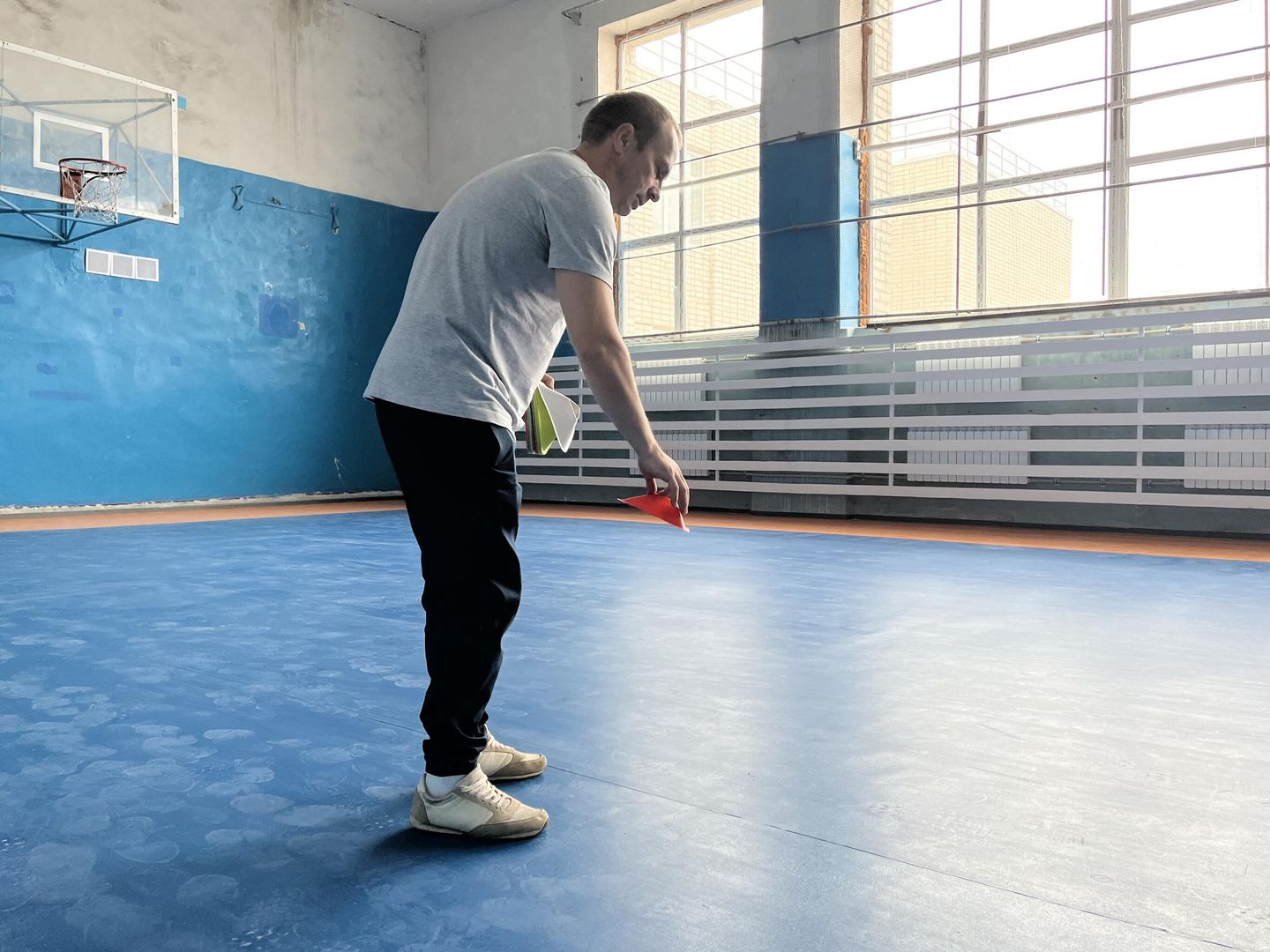 В спортзале продолжают делать ремонт В спортзале продолжают делать ремонт