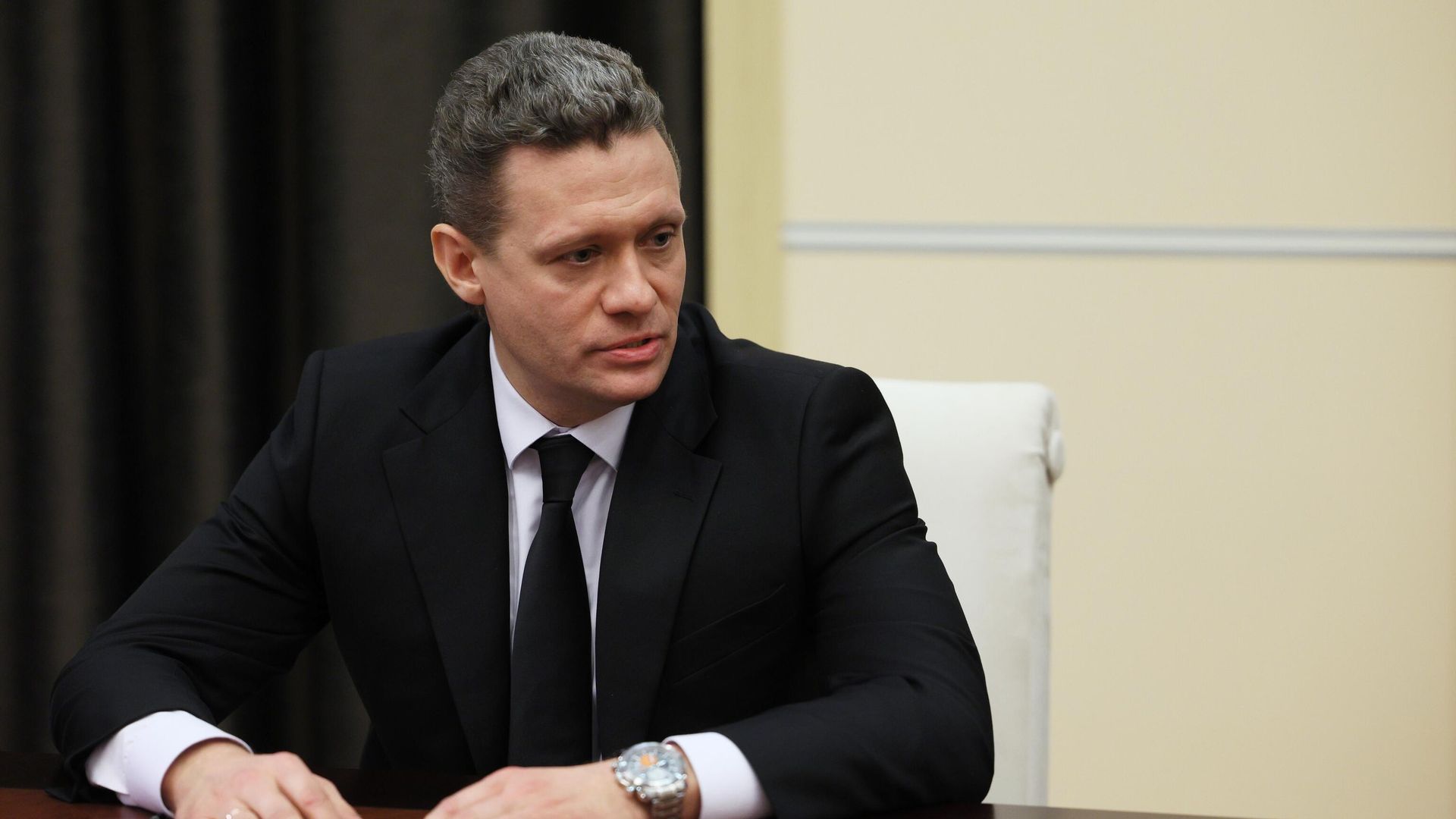 Временно исполняющий обязанности губернатора Вологодской области Георгий Филимонов во время встречи с президентом РФ Владимиром Путиным - РИА Новости, 1920