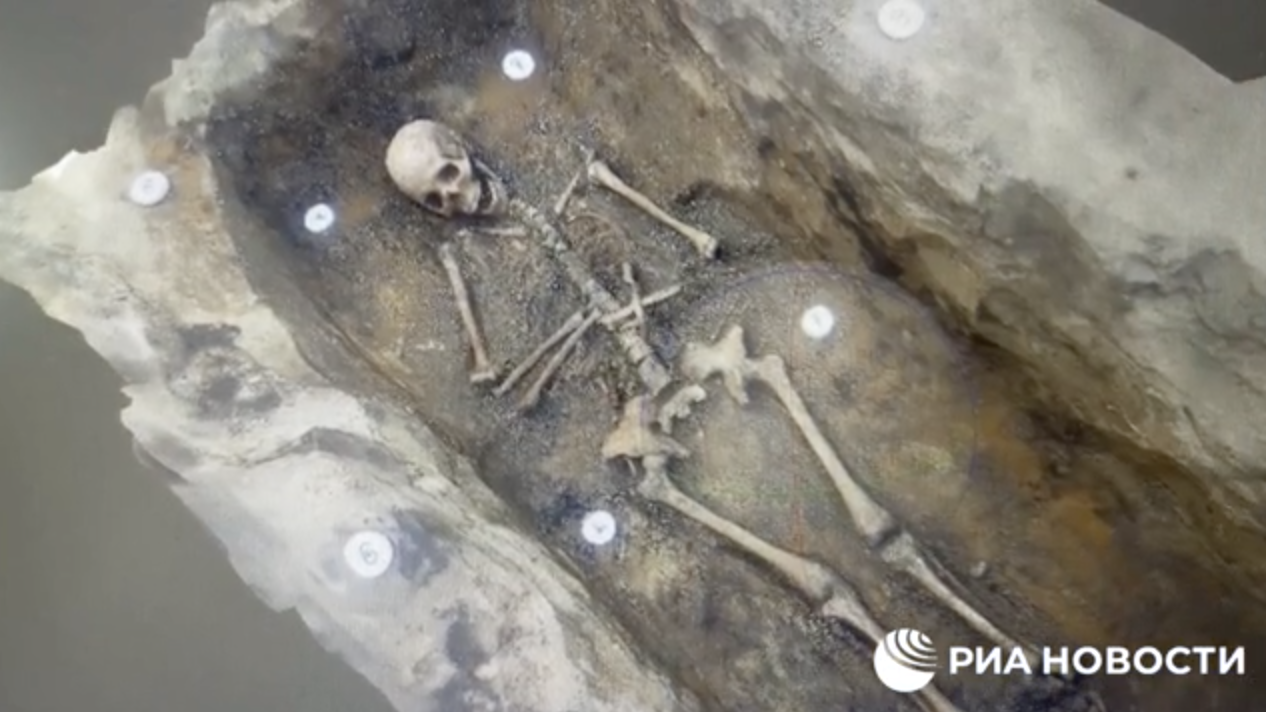 Найденное захоронение на месте снесенных домов в историческом центре Белгорода - РИА Новости, 1920, 03.11.2023