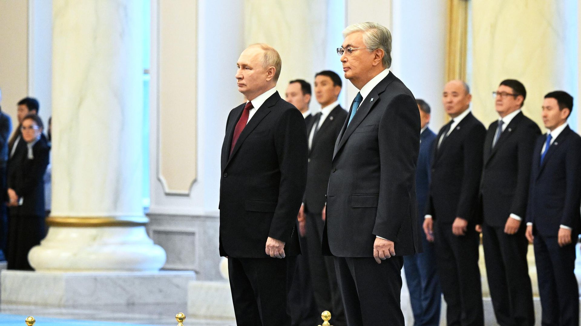 Владимир Путин и президент Республики Казахстан Касым-Жомарт Токаев во время встречи - РИА Новости, 1920, 09.11.2023