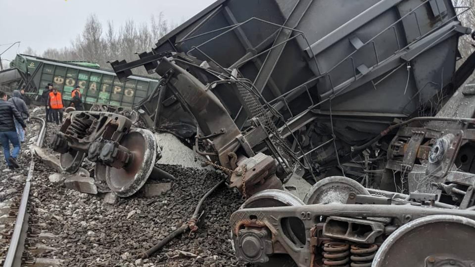 Сход вагонов на перегоне Рыбное — Блокпост 204-й километр Сход вагонов на перегоне Рыбное — Блокпост 204-й километр - РИА Новости, 1920, 01.12.2023