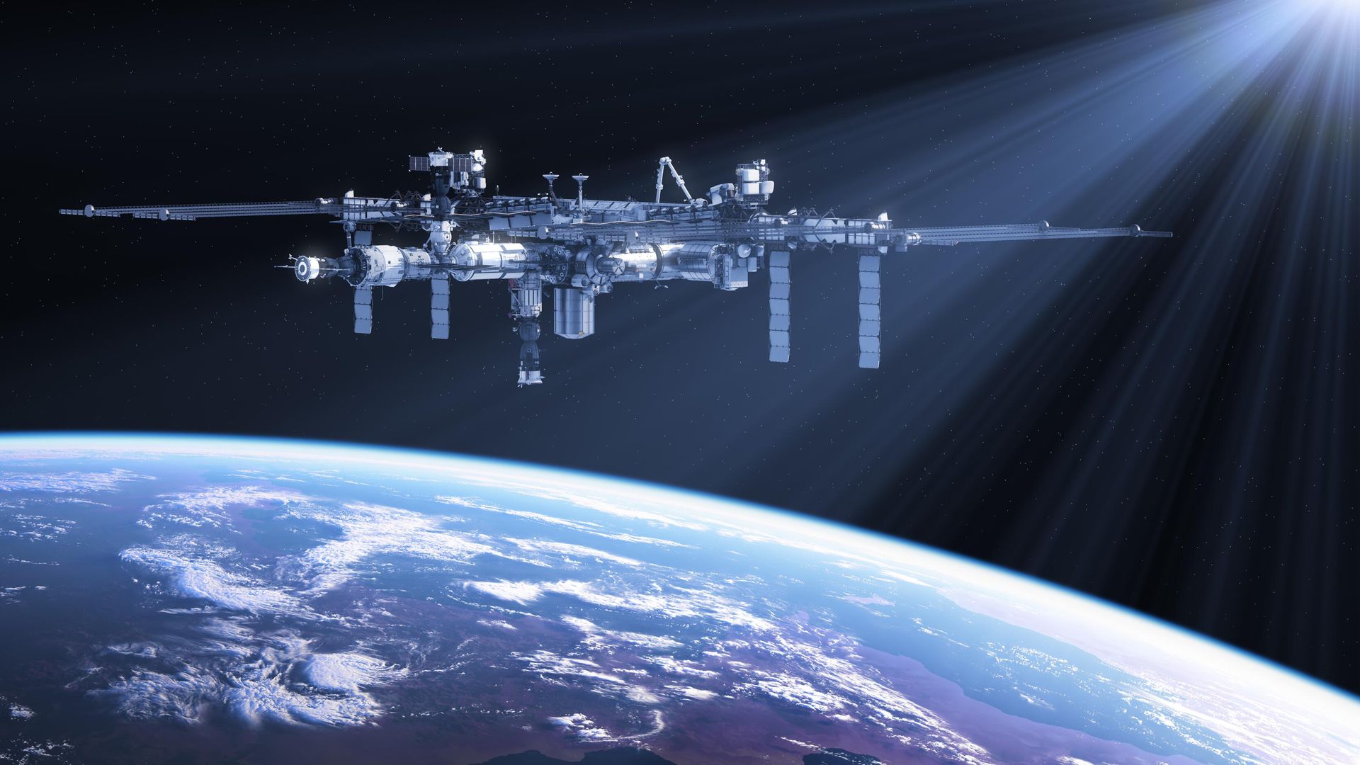 Международная космическая станция летит над Землей Международная космическая станция летит над Землей - РИА Новости, 1920, 22.11.2023