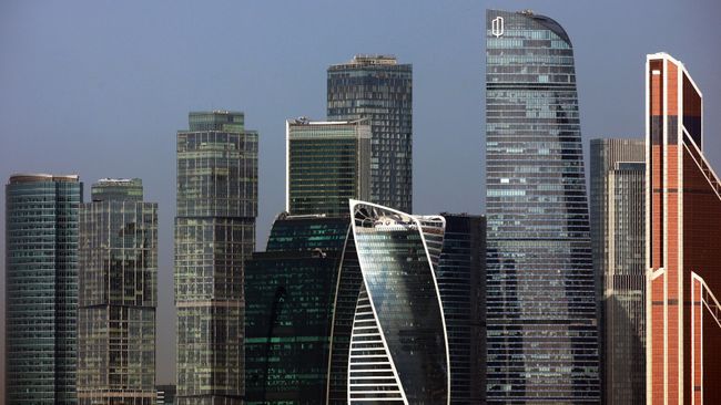 Небоскребы делового центра Москва-сити
