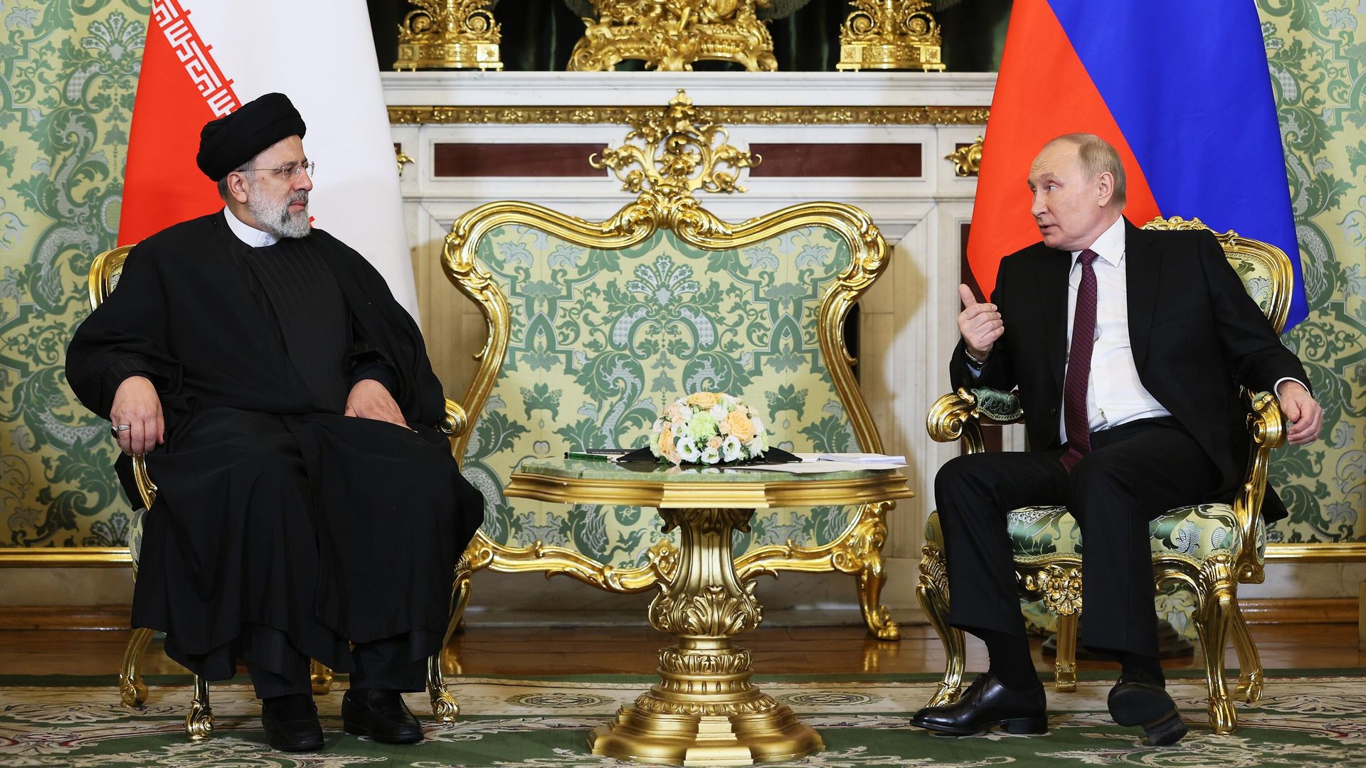 Владимир Путин и президент Ирана Эбрахим Раиси во время встречи в Москве Владимир Путин и президент Ирана Эбрахим Раиси во время встречи в Москве - РИА Новости, 1920, 07.12.2023