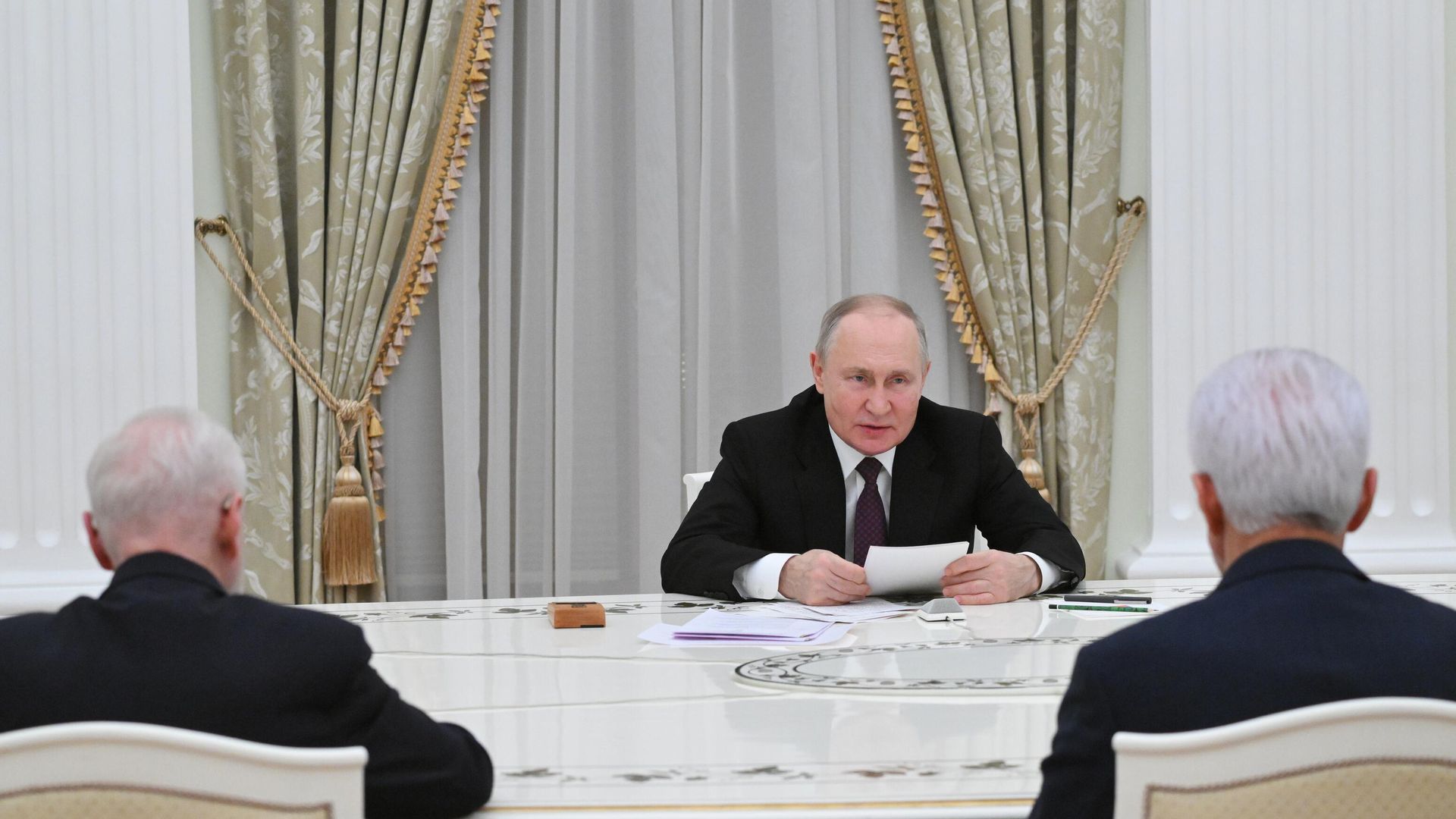 Президент России Владимир Путин встретился с главами думских фракций  - РИА Новости, 1920, 15.12.2023