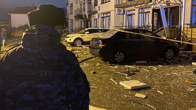 Место взрыва газа в Сириусе. 25 декабря 2023