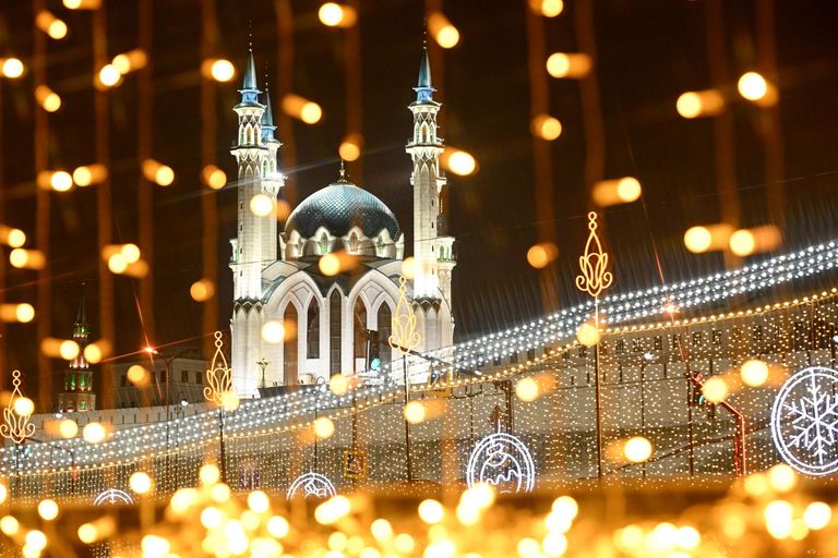 Подсветка мечети Кул-Шариф в Казани Подсветка мечети Кул-Шариф в Казани