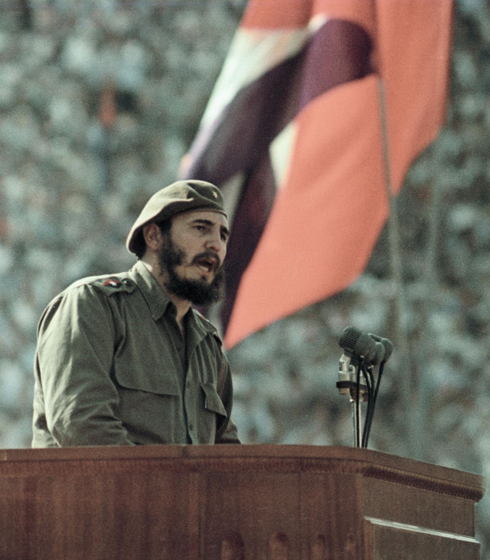 Премьер-министр Кубы, лидер кубинской революции Фидель Кастро во время выступления на митинге дружбы между народами СССР и Республики Куба - РИА Новости, 1920, 13.08.2026