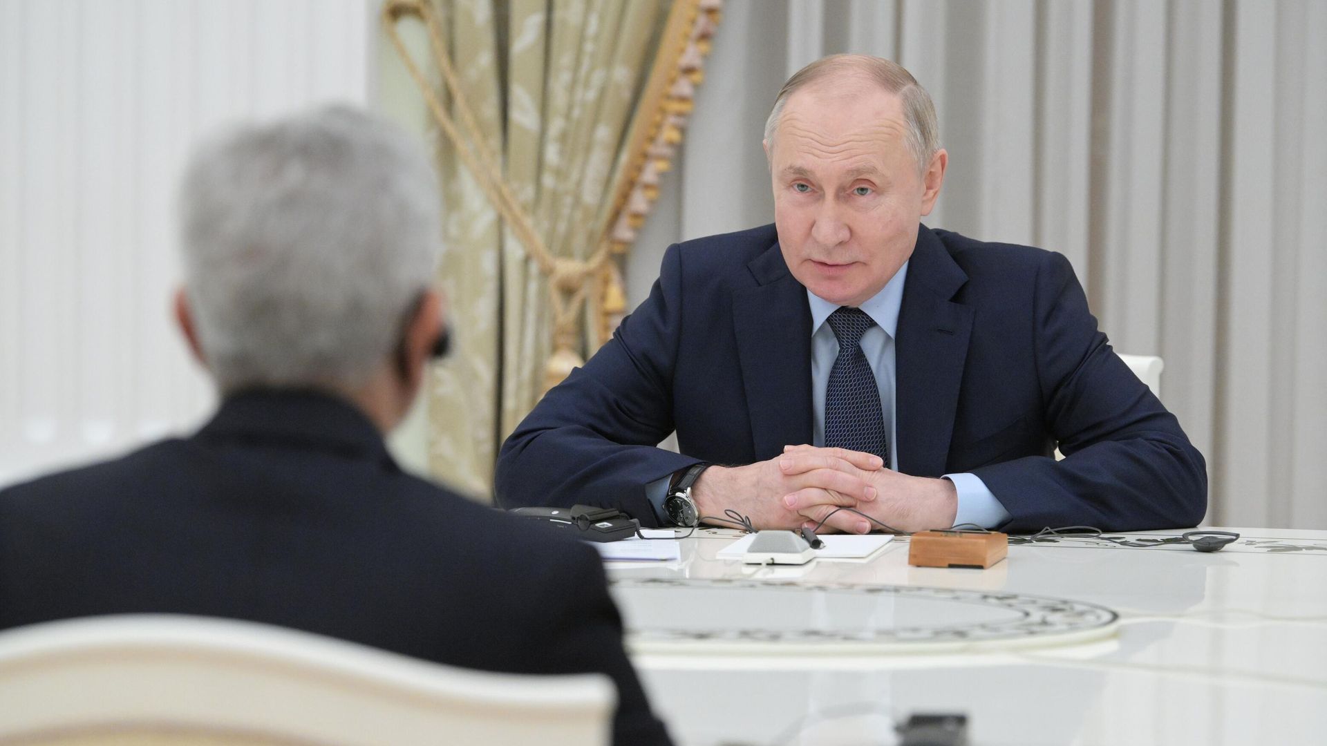 Президент РФ Владимир Путин во время встречи с министром иностранных дел Индии Субраманьямом Джайшанкаром. 28 декабря 2023 Президент РФ Владимир Путин во время встречи с министром иностранных дел Индии Субраманьямом Джайшанкаром. 28 декабря 2023 - РИА Новости, 1920, 27.12.2023