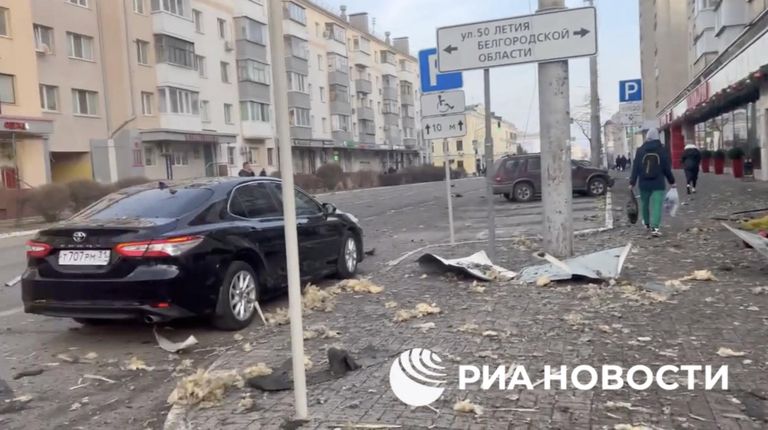 Последствия удара ВСУ по центру Белгорода Последствия удара ВСУ по центру Белгорода