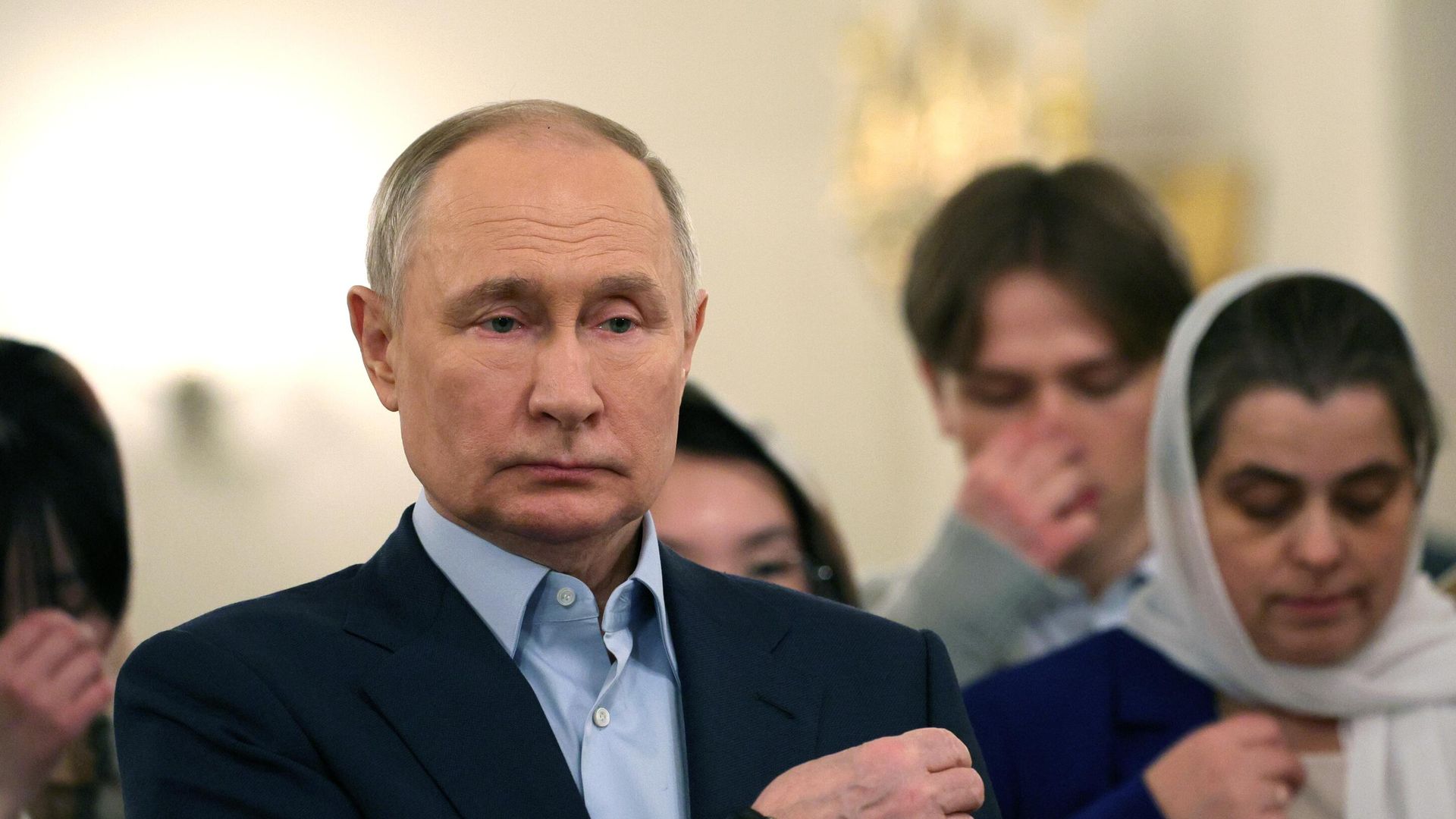 Владимир Путин посетил рождественское богослужение Владимир Путин посетил рождественское богослужение - РИА Новости, 1920, 07.01.2024