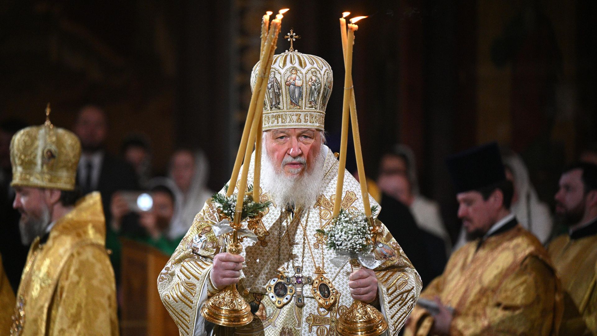 Патриарх Московский и всея Руси Кирилл во время Рождественского богослужения в храме Христа Спасителя в Москве Патриарх Московский и всея Руси Кирилл во время Рождественского богослужения в храме Христа Спасителя в Москве - РИА Новости, 1920, 07.01.2024