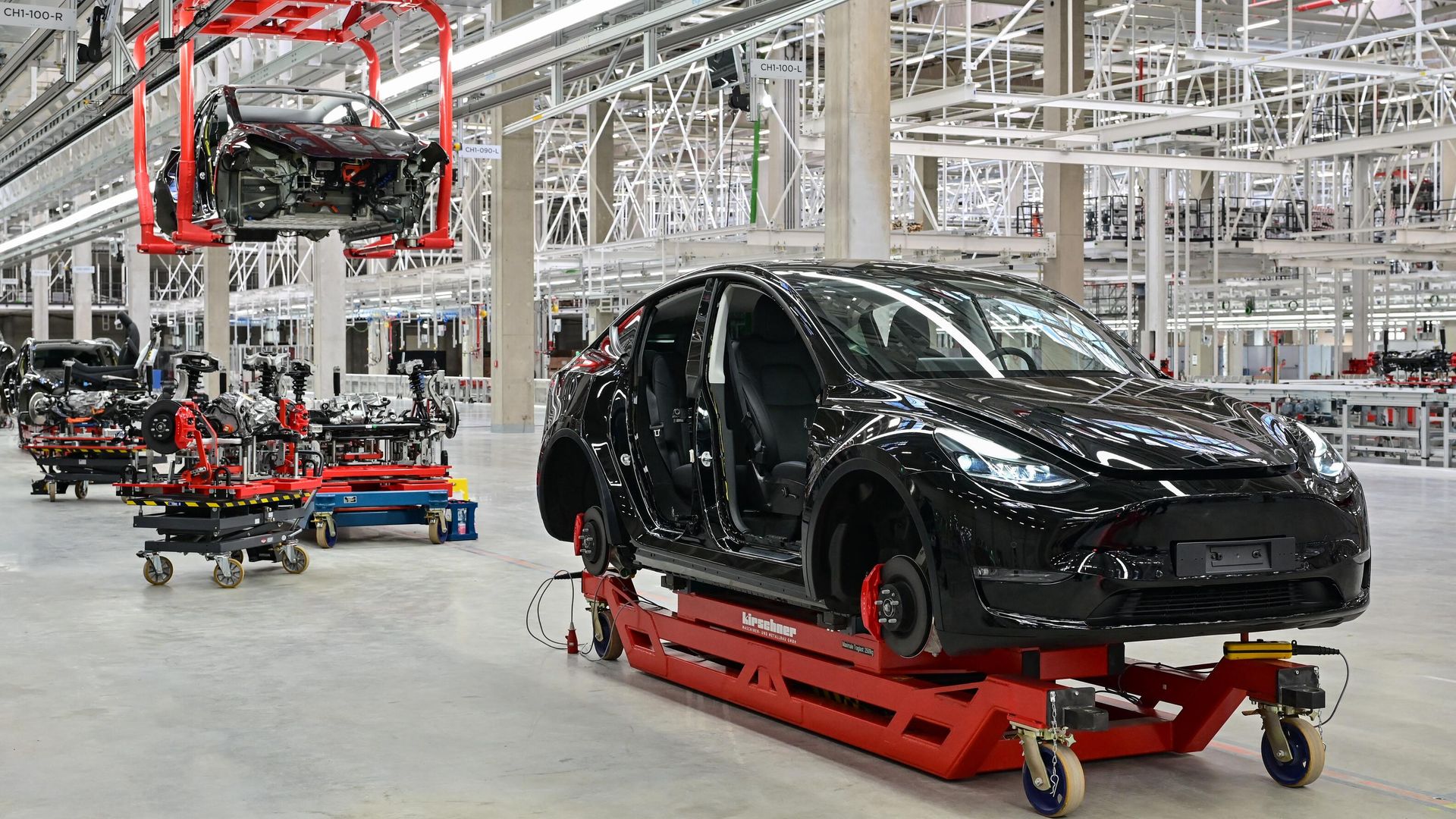 Производство автомобилей Tesla на так называемой Гигафабрике под Берлином, Германия - РИА Новости, 1920, 12.01.2024