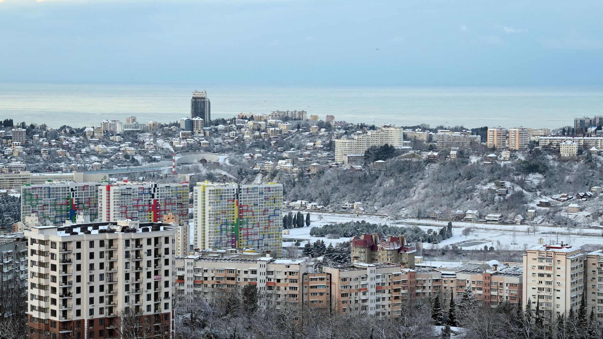 Снег в Сочи Снег в Сочи - РИА Новости, 1920, 21.01.2025