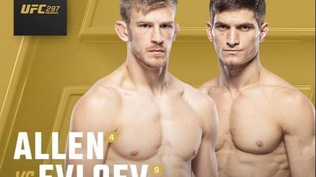 Афиша боя Аллена против Евлоева на турнире UFC 297 - РИА Новости, 1920, 21.01.2024